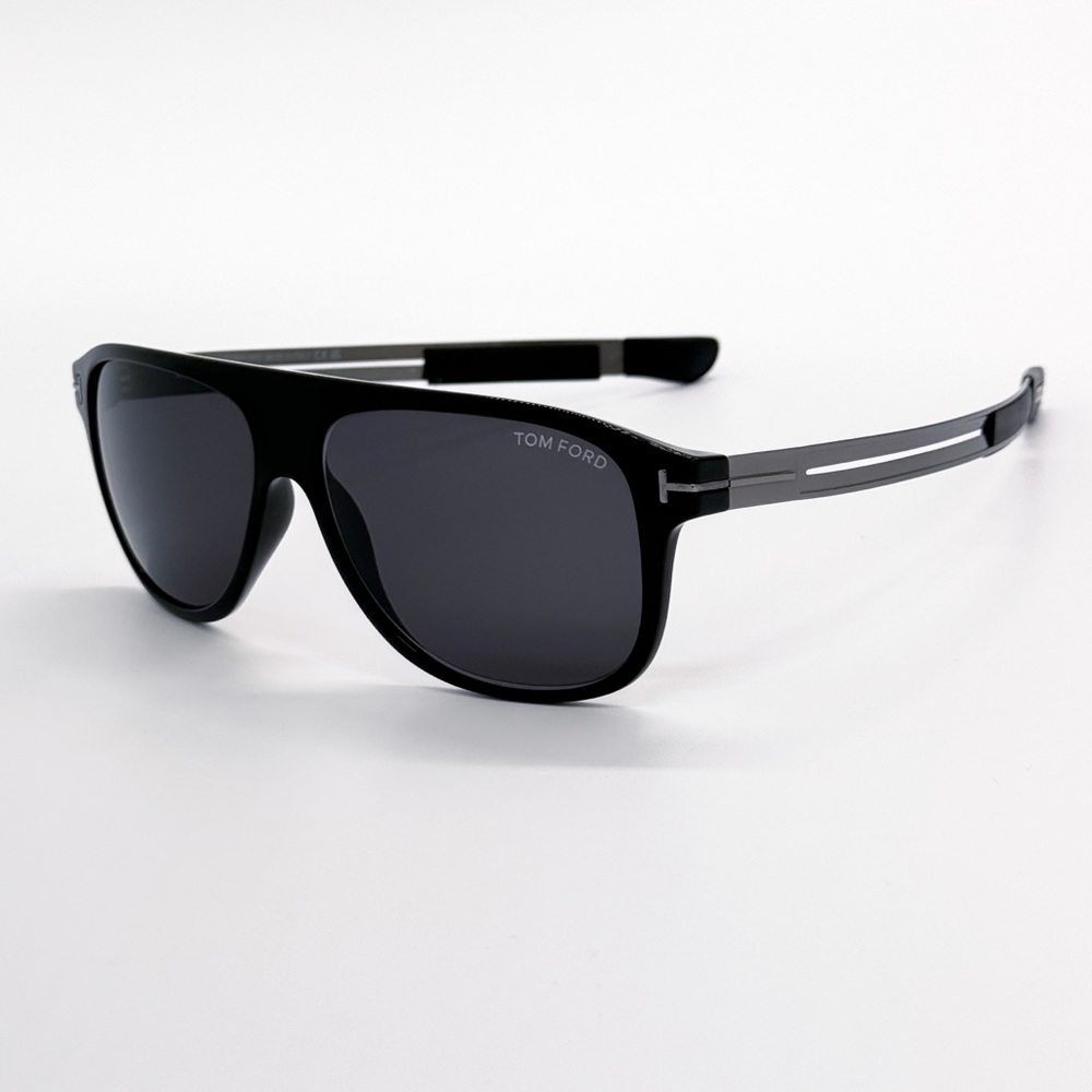 NEW TOM FORD TODD TF880 01A UNISEX AVIATOR SUNGLASSES FT0880/S BLACK EYEWEAR - Picture 5 of 11